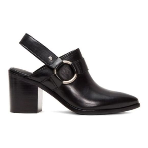 💥FINAL PRICE💥 Frye | Black Flynn Leather Harness Mule Size 9 - Picture 10 of 11